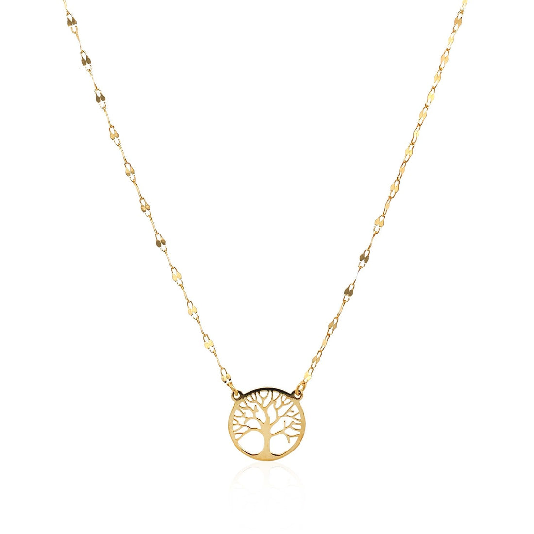 14K Yellow Gold Tree of Life Necklace - Coolpeacock