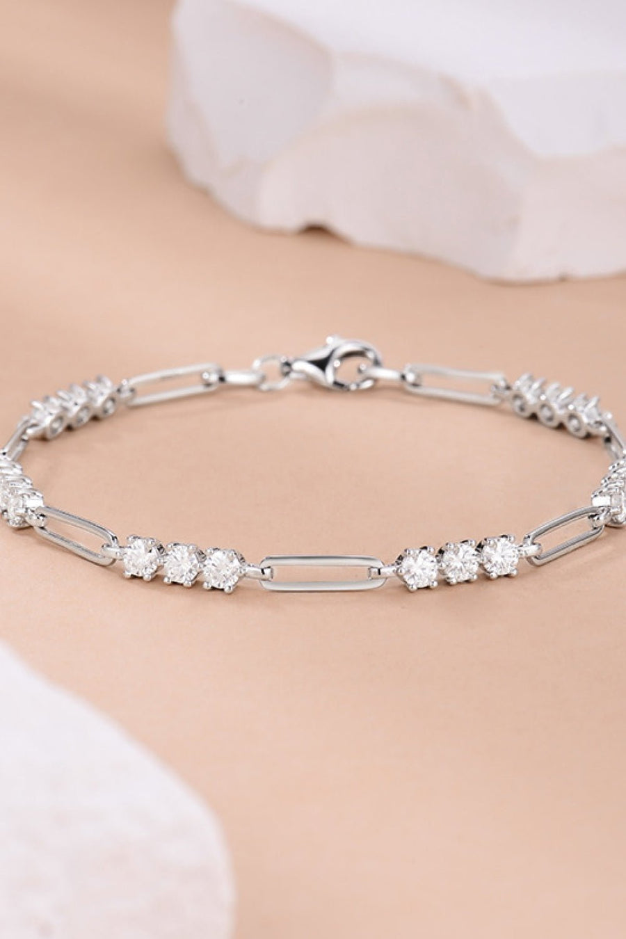 1.8 Carat Moissanite 925 Sterling Silver Bracelet - Coolpeacock
