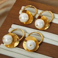 18K Gold - Plated Bead Dangle Earrings - Coolpeacock