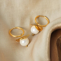 18K Gold - Plated Bead Dangle Earrings - Coolpeacock