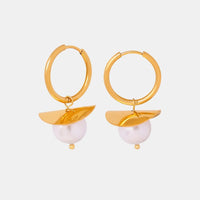 18K Gold - Plated Bead Dangle Earrings - Coolpeacock