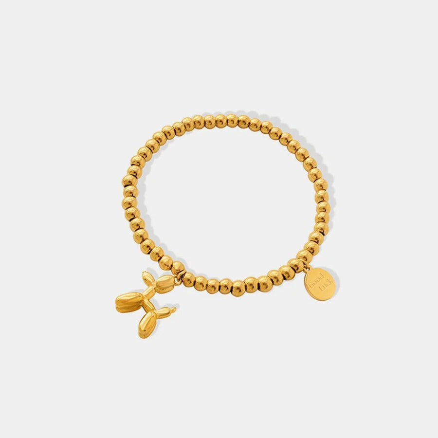 18K Gold - Plated Titanium Steel Puppy Shape Charm Bracelet - Coolpeacock