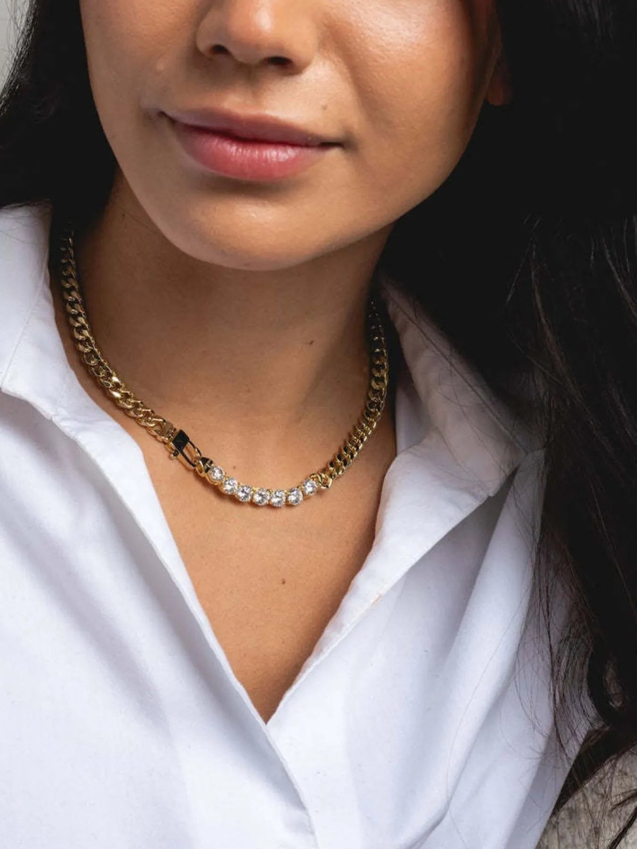 18K Gold - Plated Zircon Necklace and Bracelet Jewelry Set - Coolpeacock