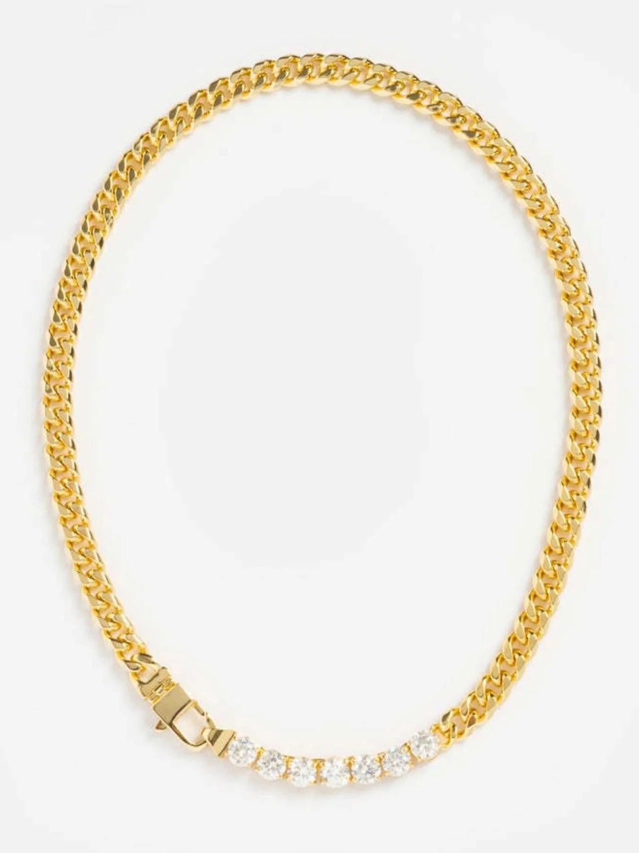 18K Gold - Plated Zircon Necklace and Bracelet Jewelry Set - Coolpeacock
