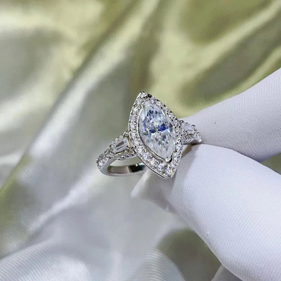 2 Carat Moissanite 925 Sterling Silver Ring - Coolpeacock