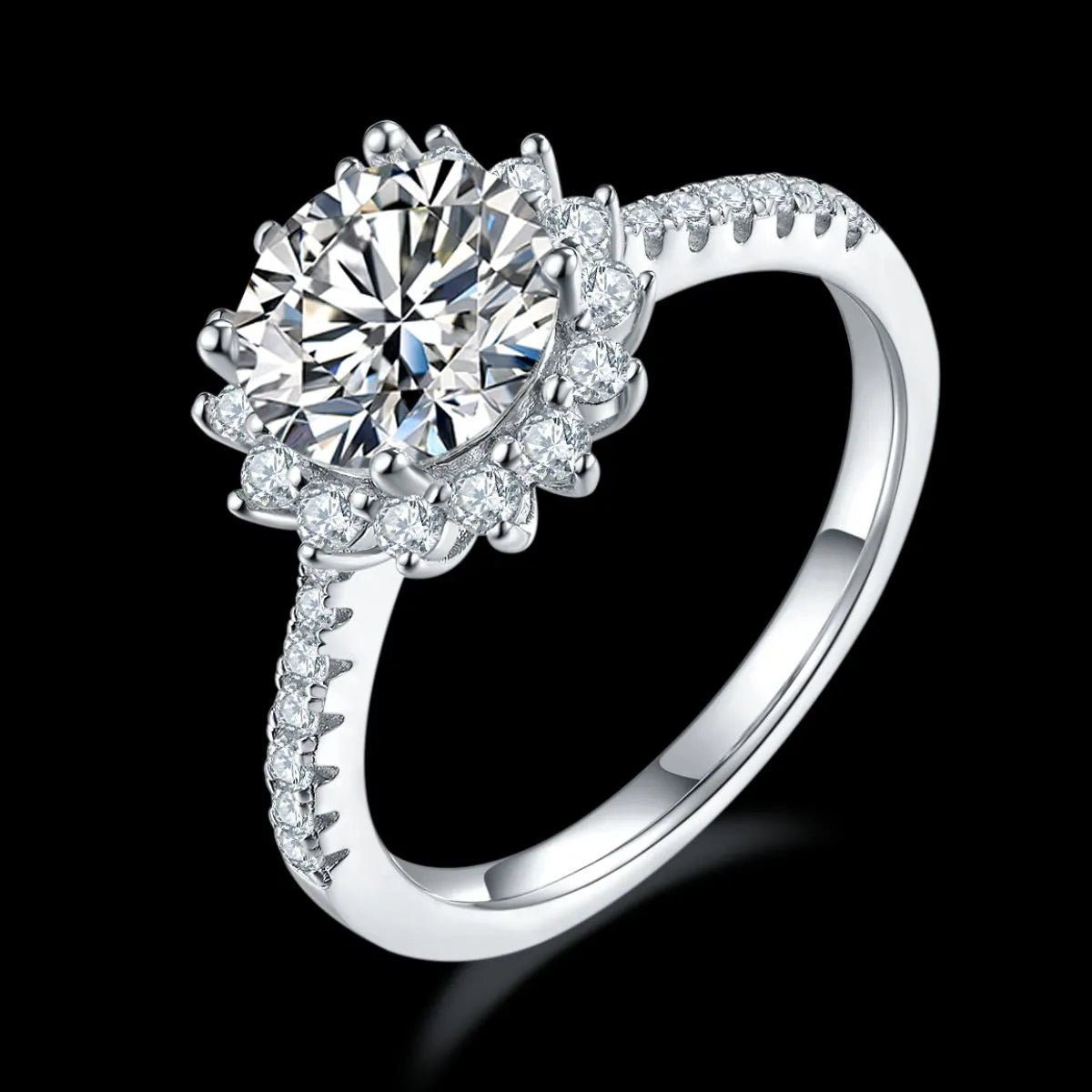 2 Carat Moissanite 925 Sterling Silver Ring - Coolpeacock