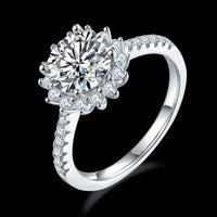 2 Carat Moissanite 925 Sterling Silver Ring - Coolpeacock
