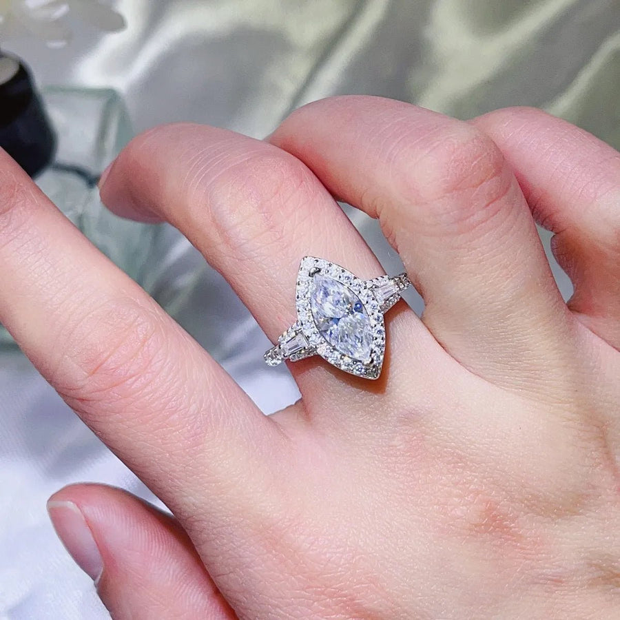 2 Carat Moissanite 925 Sterling Silver Ring - Coolpeacock