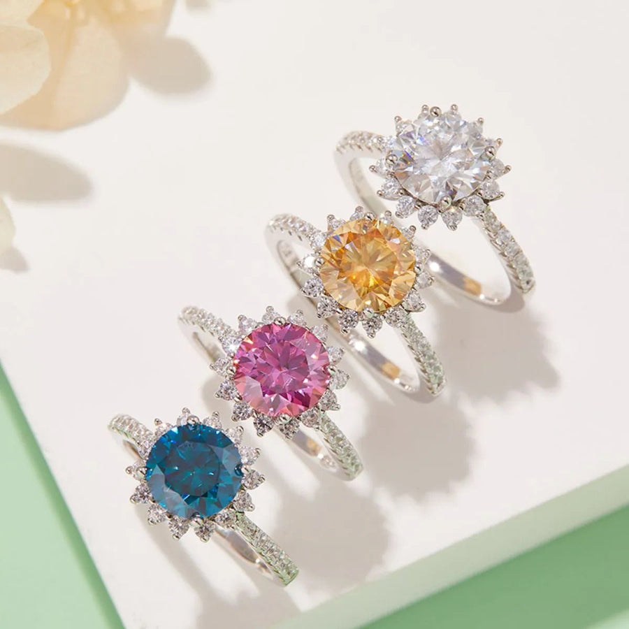 2 Carat Moissanite 925 Sterling Silver Ring - Coolpeacock