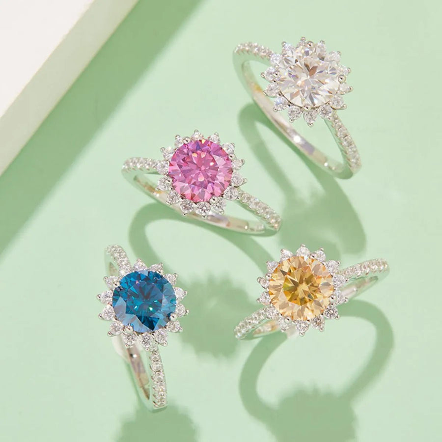 2 Carat Moissanite 925 Sterling Silver Ring - Coolpeacock