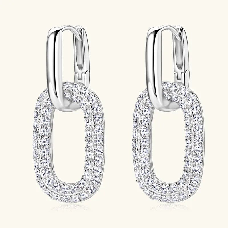 2.16 Carat Moissanite 925 Sterling Silver Earrings - Coolpeacock