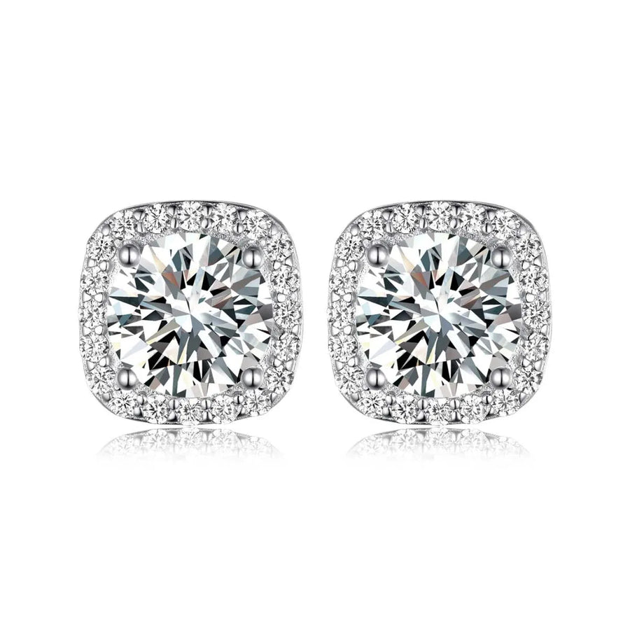 2.4 Carat Moissanite Stud Earrings - Coolpeacock