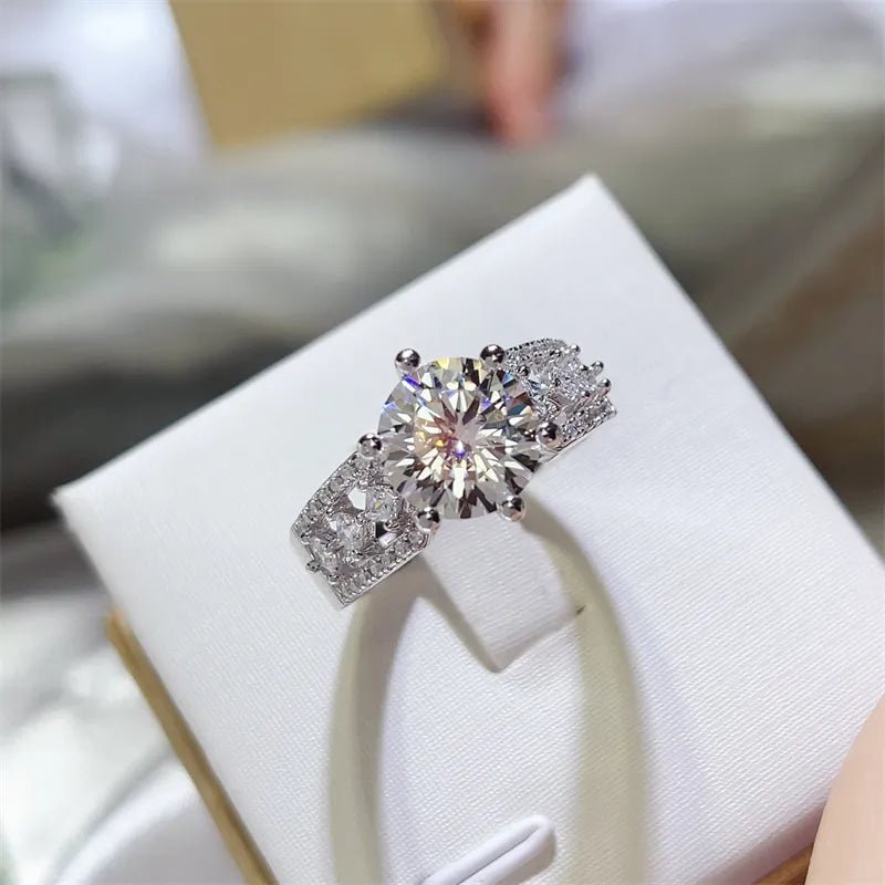 3 Carat 925 Sterling Silver Moissanite Ring - Coolpeacock