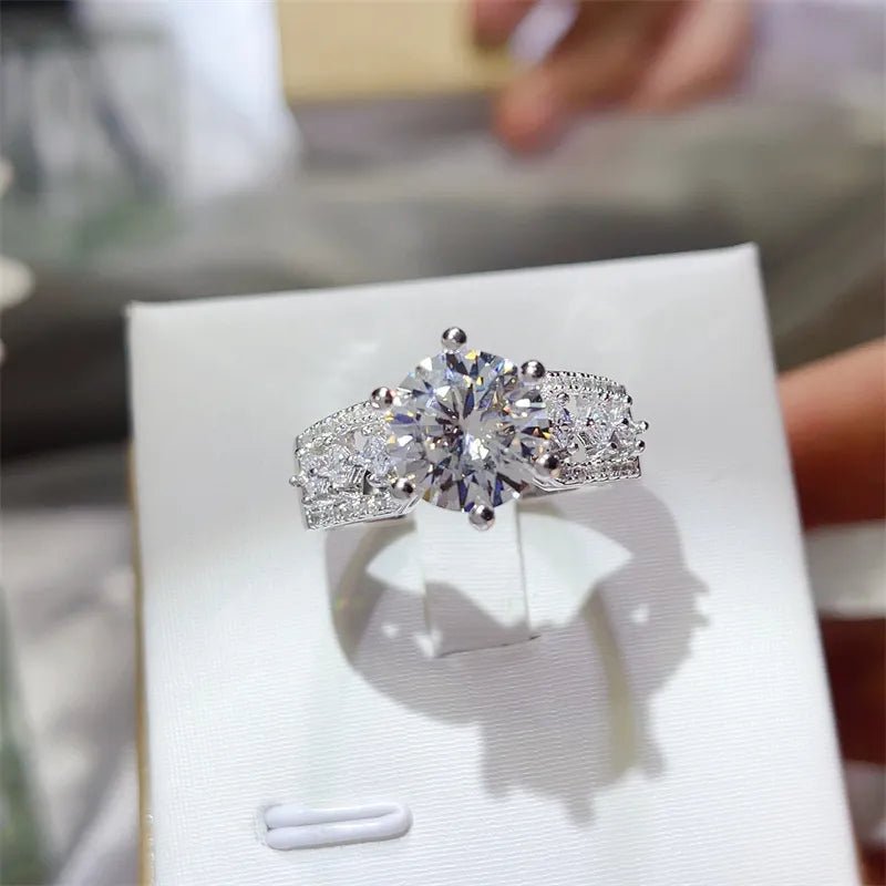 3 Carat 925 Sterling Silver Moissanite Ring - Coolpeacock