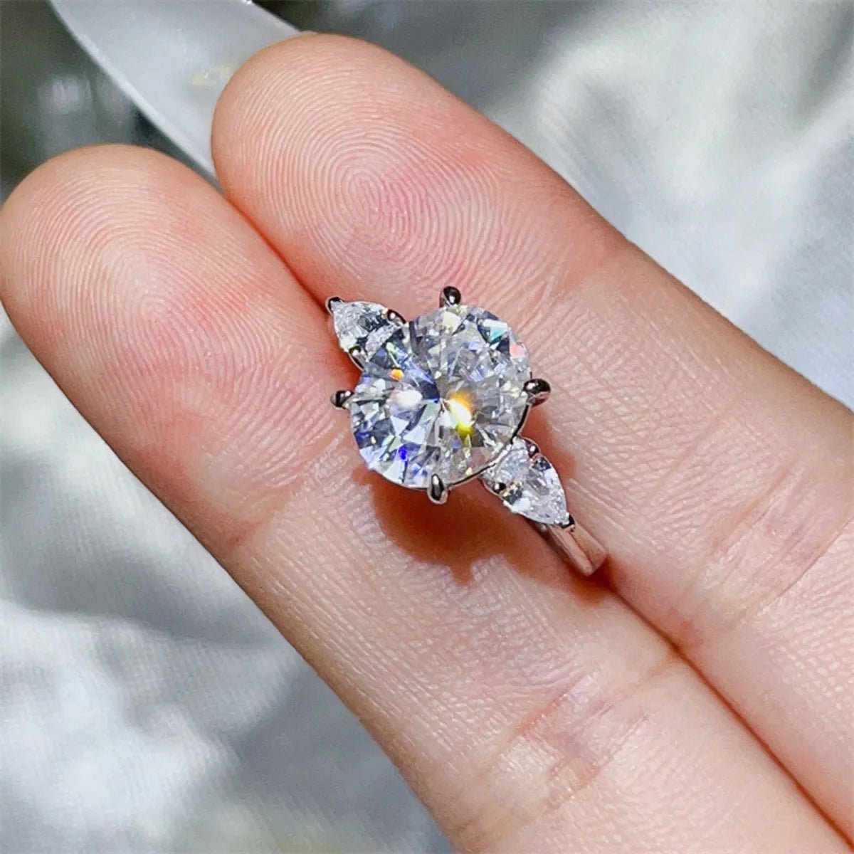 3 Carat Moissanite 925 Sterling Silver Ring - Coolpeacock