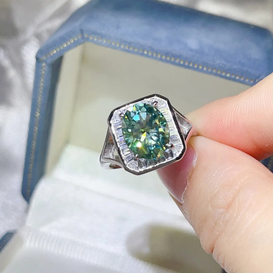 3 Carat Moissanite Engagement Square Ring - Coolpeacock