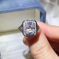 3 Carat Moissanite Engagement Square Ring - Coolpeacock