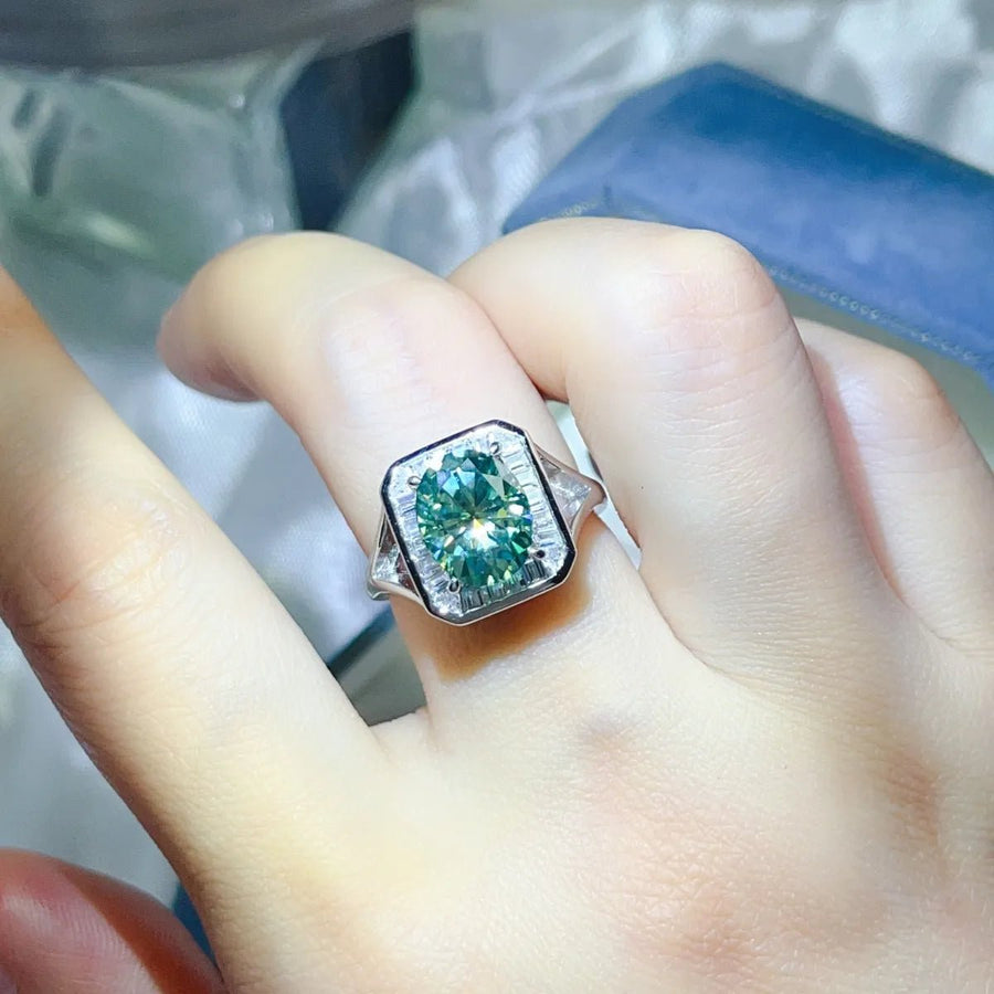 3 Carat Moissanite Engagement Square Ring - Coolpeacock