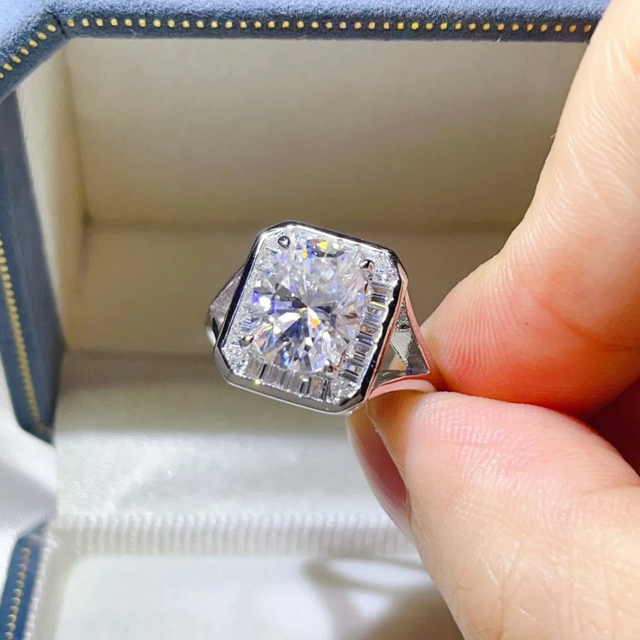3 Carat Moissanite Engagement Square Ring - Coolpeacock