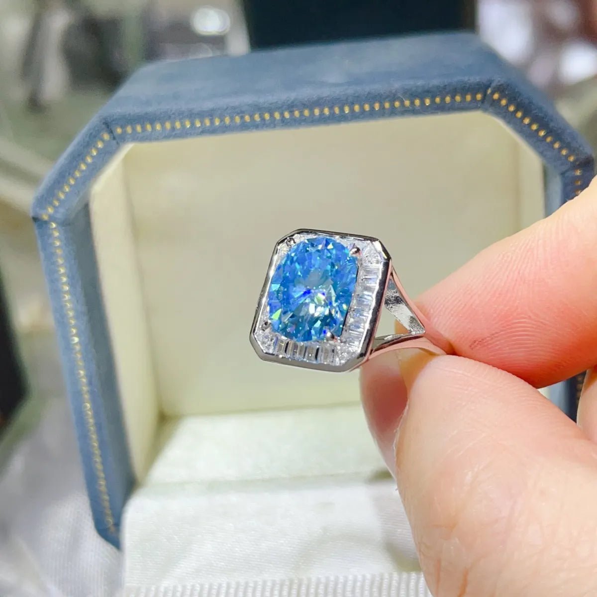 3 Carat Moissanite Square Ring - Coolpeacock