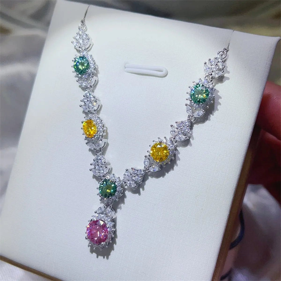 3.5 Carat Moissanite 925 Sterling Silver Necklace - Coolpeacock