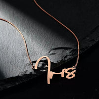 Name Necklace with Box Chain