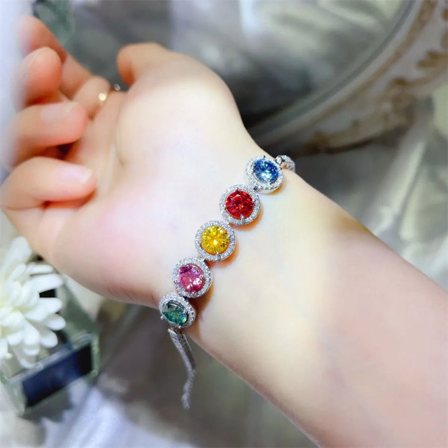 5 Carat 925 Sterling Silver Moissanite Bracelet - Coolpeacock