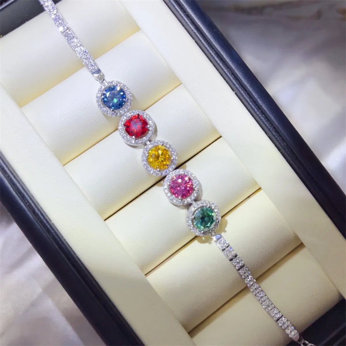 5 Carat 925 Sterling Silver Moissanite Bracelet - Coolpeacock