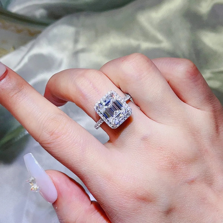 5 Carat Moissanite 925 Sterling Silver Ring - Coolpeacock