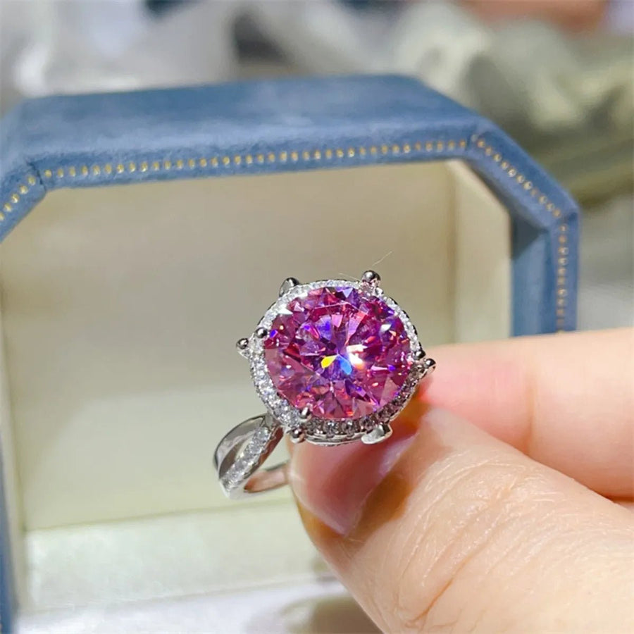 5 Carat Moissanite Halo Engagement Ring - Coolpeacock