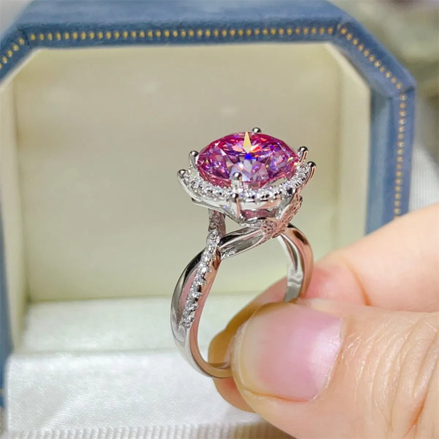 5 Carat Moissanite Halo Engagement Ring - Coolpeacock