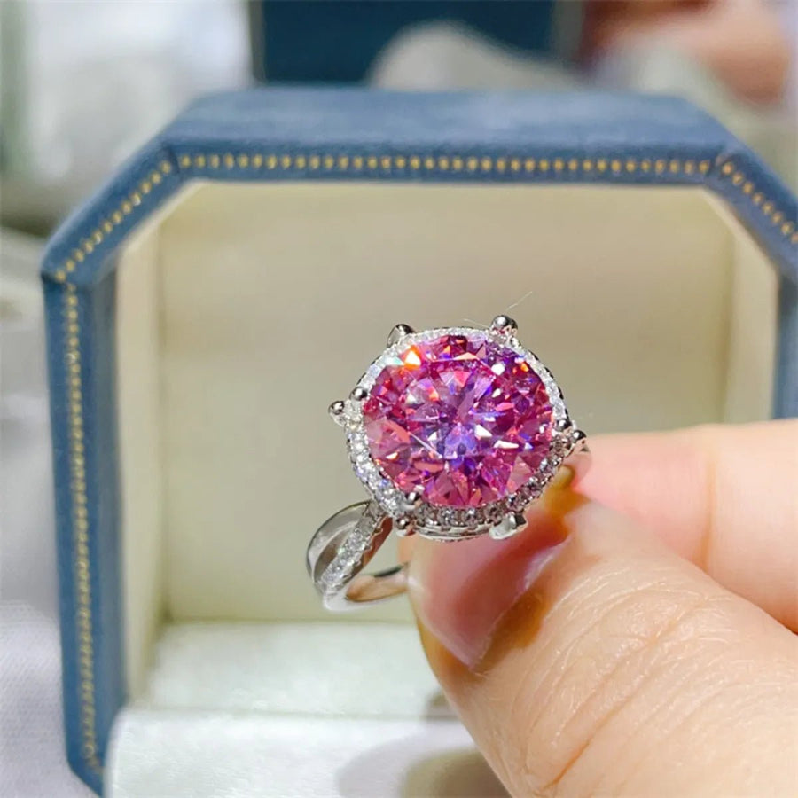 5 Carat Moissanite Halo Engagement Ring - Coolpeacock