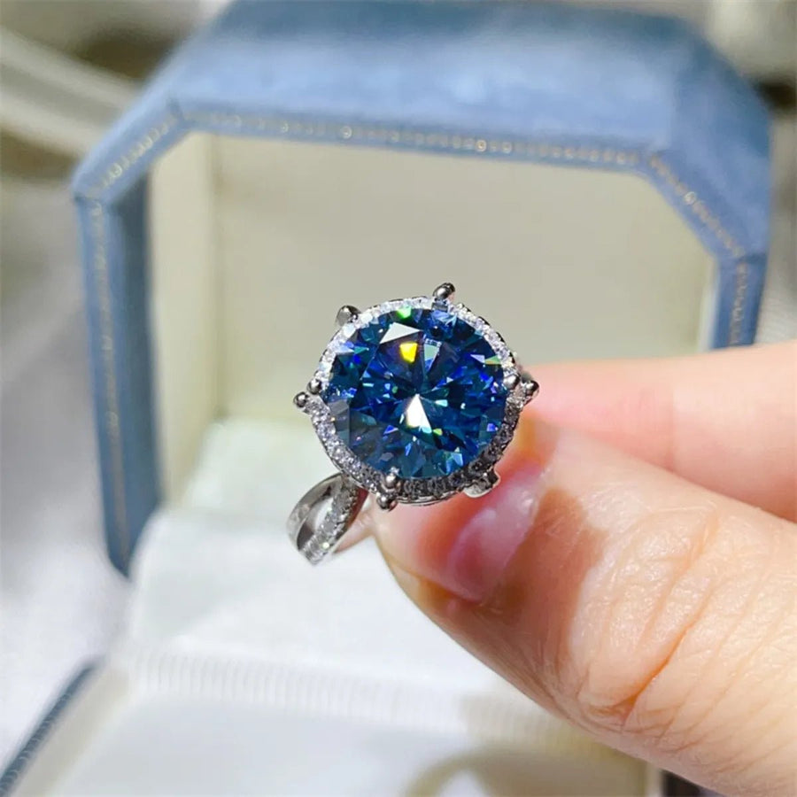 5 Carat Moissanite Halo Engagement Ring - Coolpeacock