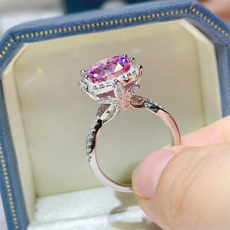 5 Carat Moissanite Halo Engagement Ring - Coolpeacock