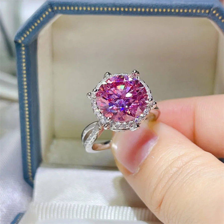 5 Carat Moissanite Halo Engagement Ring - Coolpeacock
