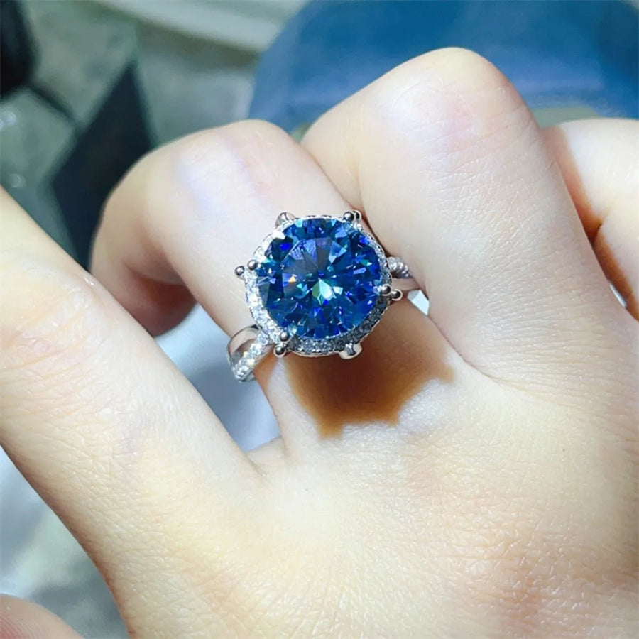 5 Carat Moissanite Halo Engagement Ring - Coolpeacock