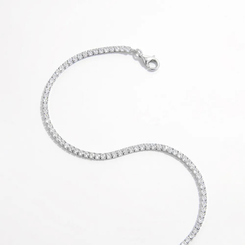 925 Sterling Silver Inlaid Zircon Bracelet - Coolpeacock