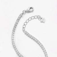 925 Sterling Silver Inlaid Zircon Bracelet - Coolpeacock