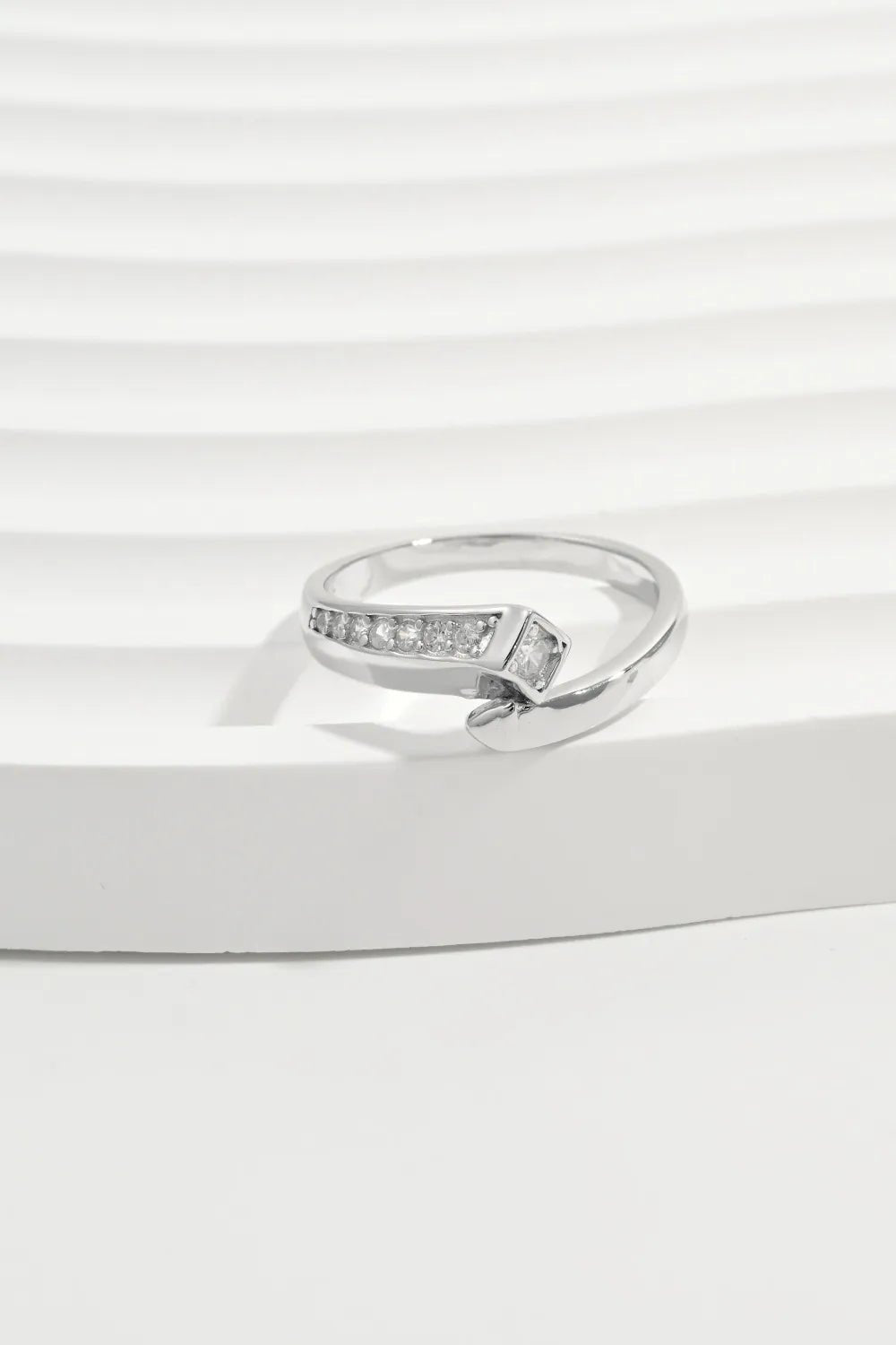 925 Sterling Silver Inlaid Zircon Ring - Coolpeacock