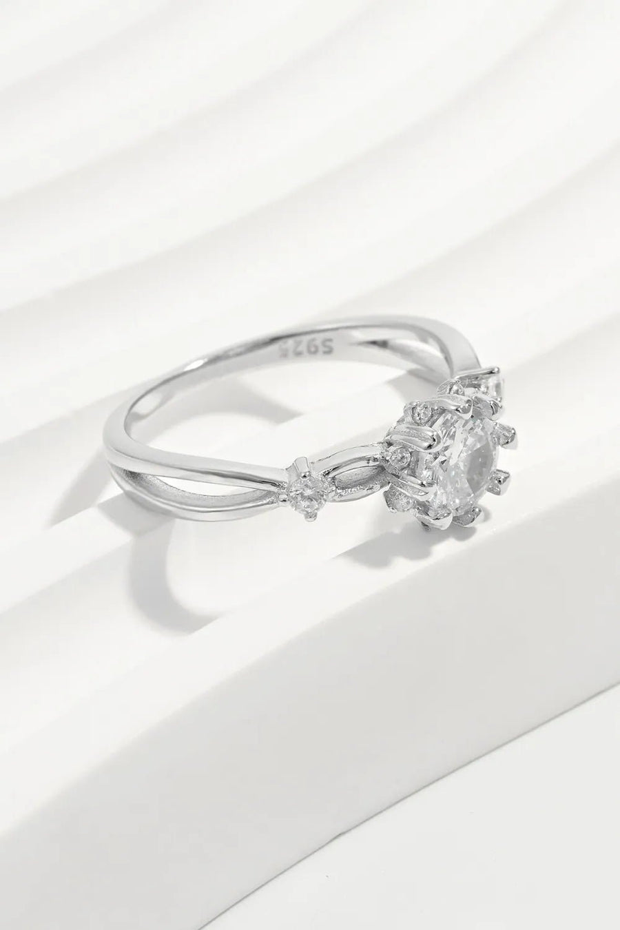 925 Sterling Silver Inlaid Zircon Ring - Coolpeacock