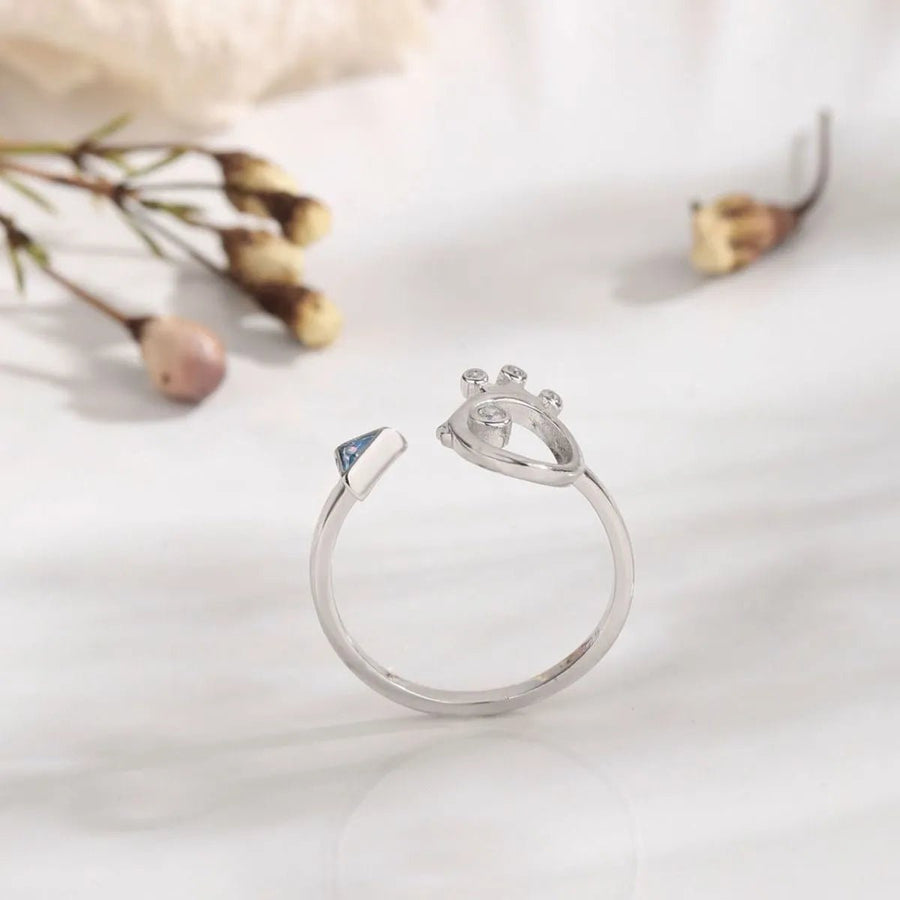 925 Sterling Silver Inlaid Zircon Ring - Coolpeacock