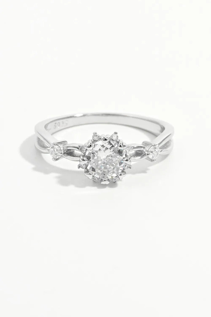 925 Sterling Silver Inlaid Zircon Ring - Coolpeacock