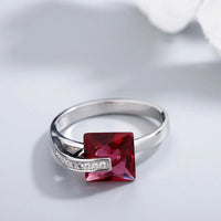 925 Sterling Silver Inlaid Zircon Ring - Coolpeacock