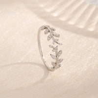 925 Sterling Silver Inland Zircon Open Ring - Coolpeacock