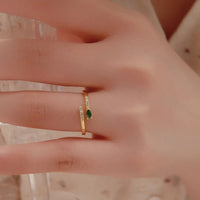 925 Sterling Silver Inland Zircon Open Ring - Coolpeacock