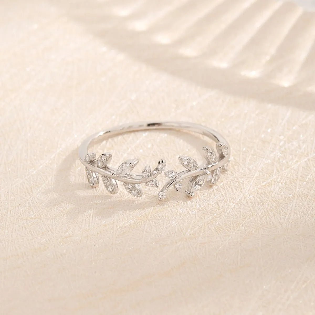 925 Sterling Silver Inland Zircon Open Ring - Coolpeacock