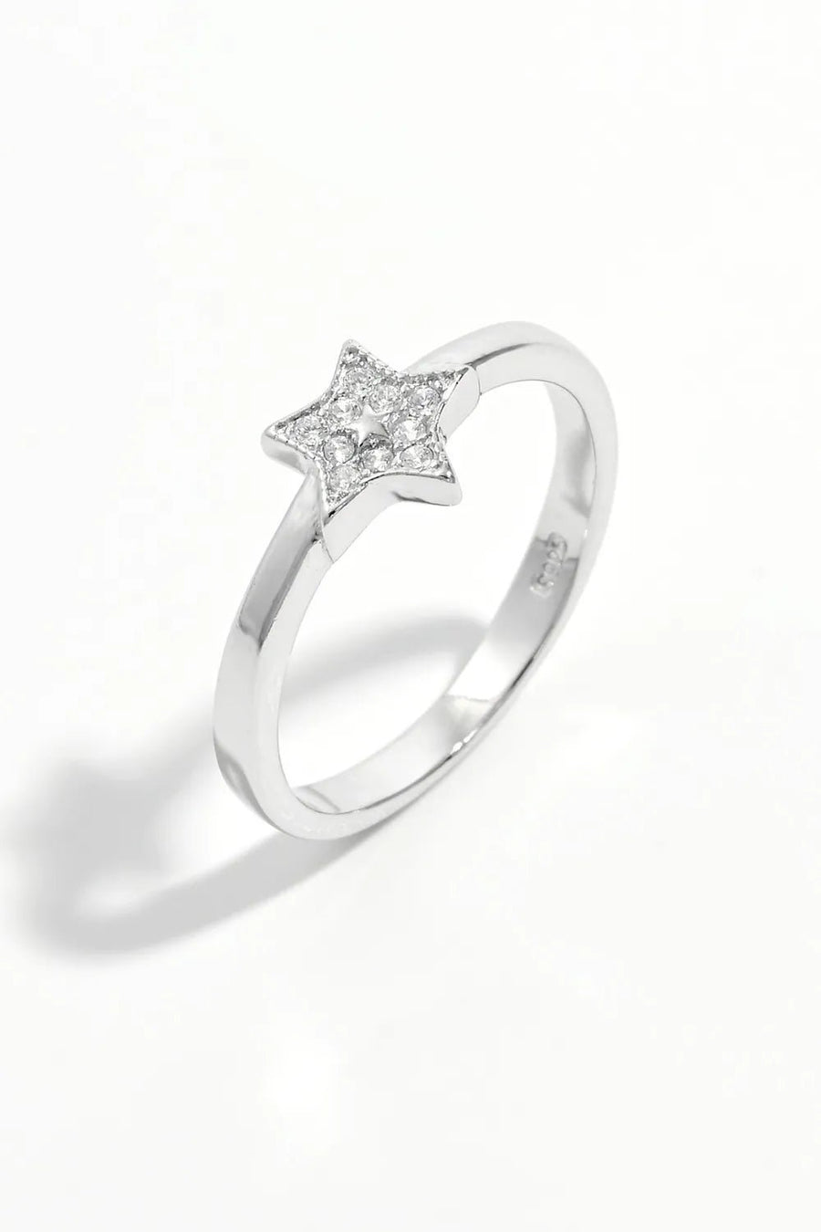 925 Sterling Silver Inland Zircon Star Ring - Coolpeacock