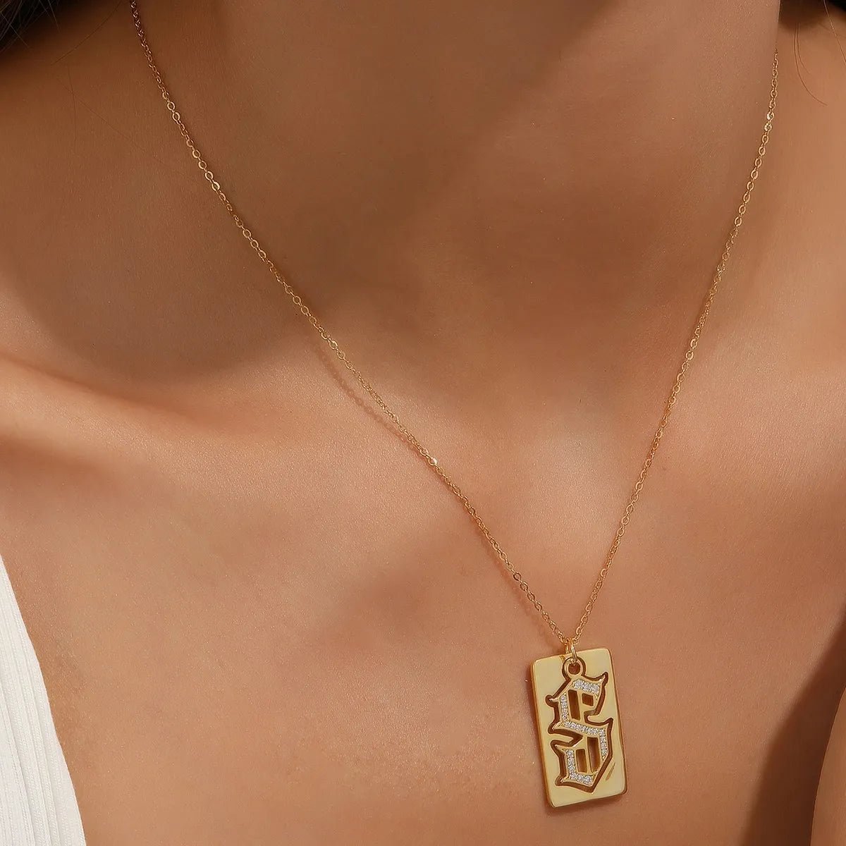 925 Sterling Silver Letter S Pendant Necklace - Coolpeacock