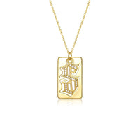 925 Sterling Silver Letter S Pendant Necklace - Coolpeacock