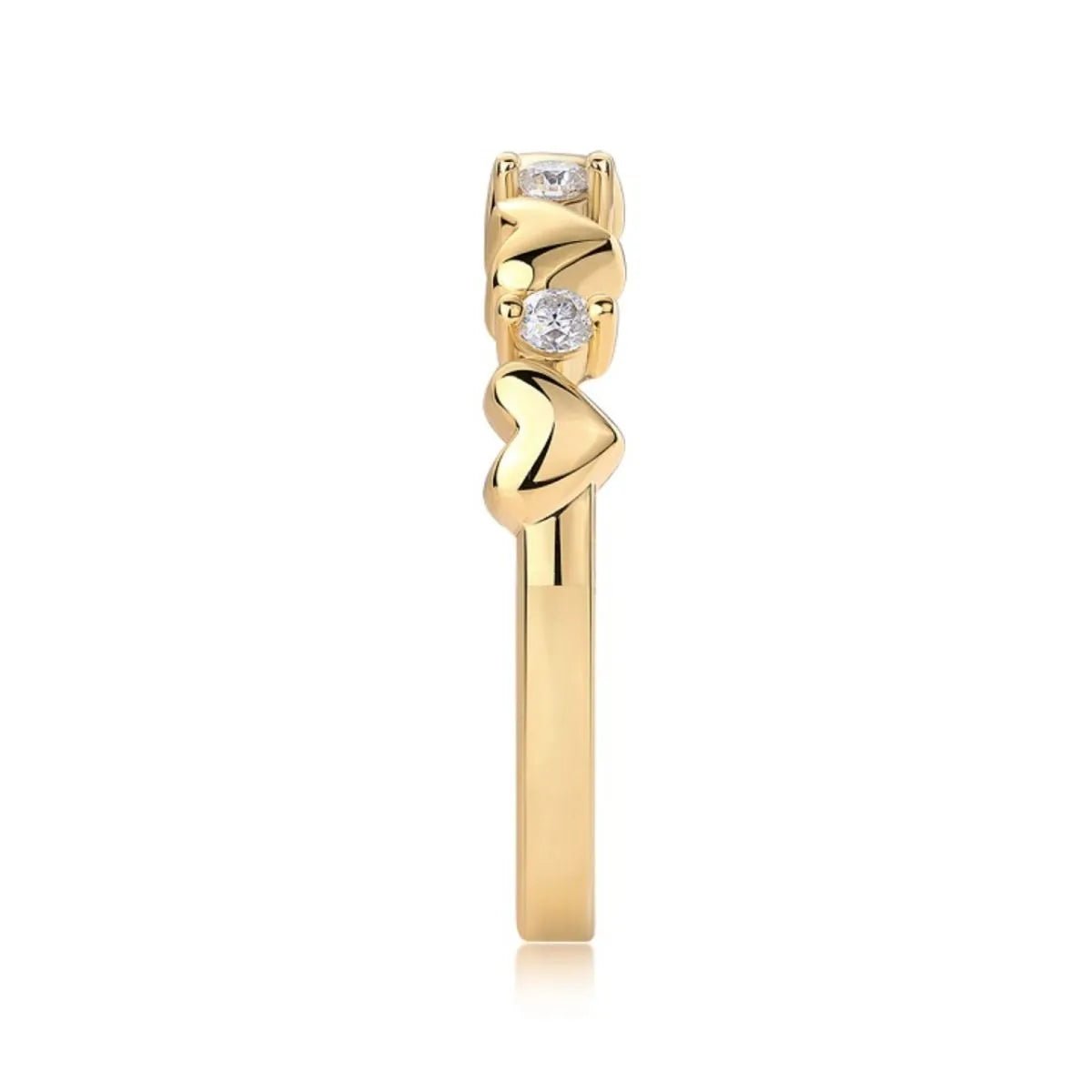 925 Sterling Silver Moissanite Heart Ring - Coolpeacock